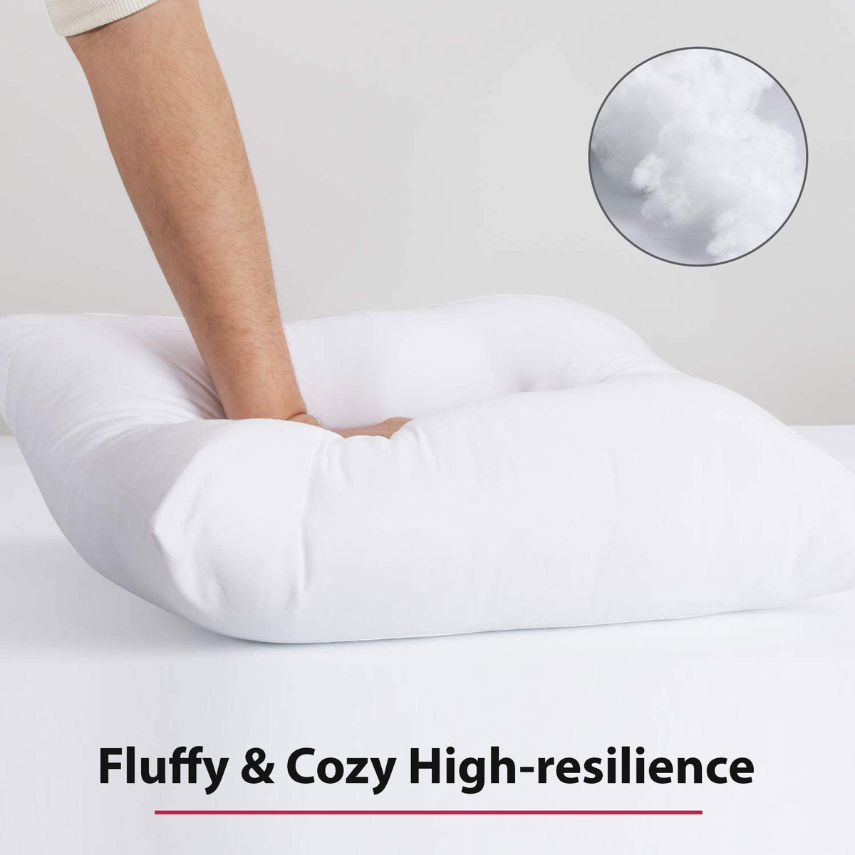 Lux Decor 4/8 Pack Throw Pillows - Down Alternative Pillow Inserts For Decoration - Throw White Pillows For Bed & Couch, Luxury Soft Fluffy Pillows For Living Room, Hypoallergenic Filled Square Cushion Throw Pillow, Washable & Cozy Bedroom Accessories