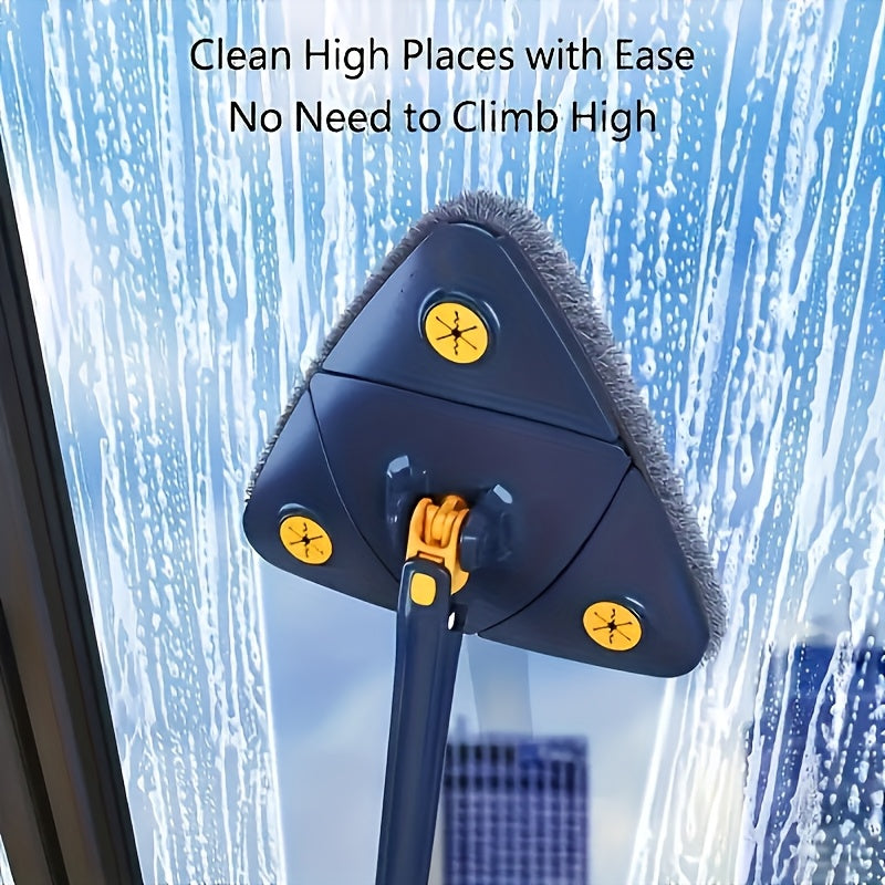 360° Rotating Mop - Hands-Free Wet/Dry Floor Cleaner with Long Handle, Multi-Surface Cleaning for Home, No Battery Required
