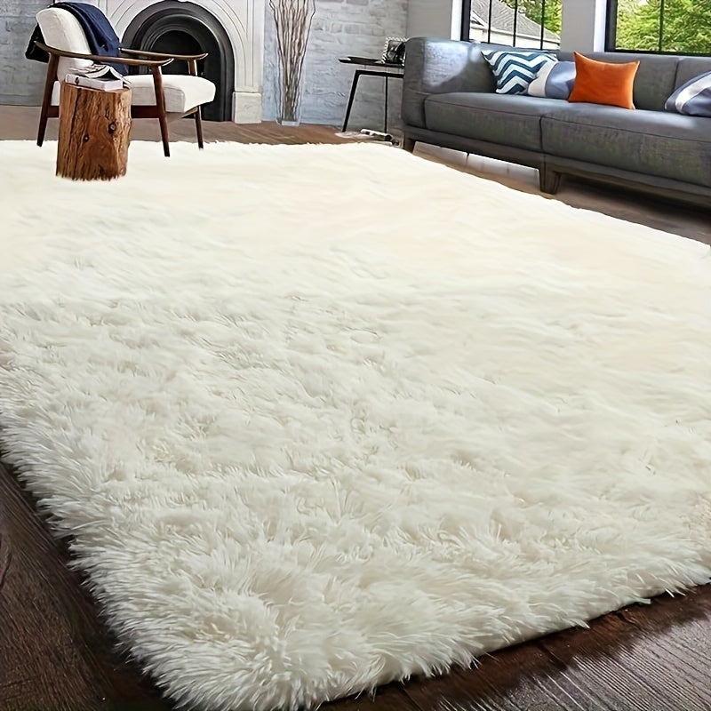 1pc Of Ultra Soft And Thick Fluffy Living Room Carpet, Non Slip, Soft, Comfortable, Fashionable, High-end, Available In Various Sizes And Colors. The Carpet Can Be Used for Bedroom, Dining Room, Living Room, And Office Decoration, Home Decoration