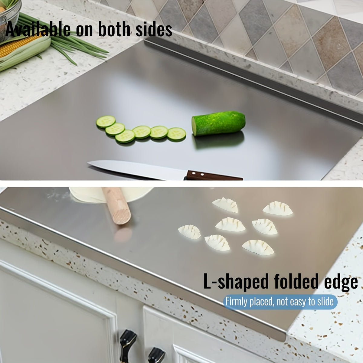28*20 Inches/24*16 Inches Extra-large Cutting Board, Stainless Steel Cutting Board, Essential Kitchen Item, Suitable for Multiple Uses - Easy to Clean And Store