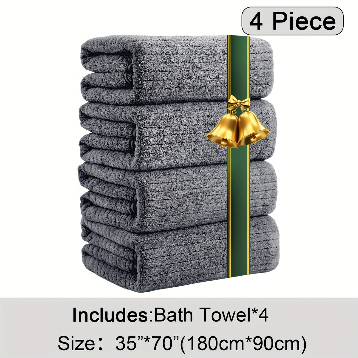 Oversized Bath Towels Set, Extra Large Towel Microfiber Soft XL Bath Sheet Super Absorbent Bathroom Towels Set Quick Dry Plus Size Shower Towels for Family Hotel, Wash Cloths