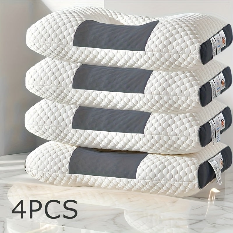 2pcs/4pcsSoft Neck Couple Pillow - Adjustable Ergonomic, Removable High-quality Pillow Core, Provides Deep Sleep Neck, No Collapse, Machine Washable
