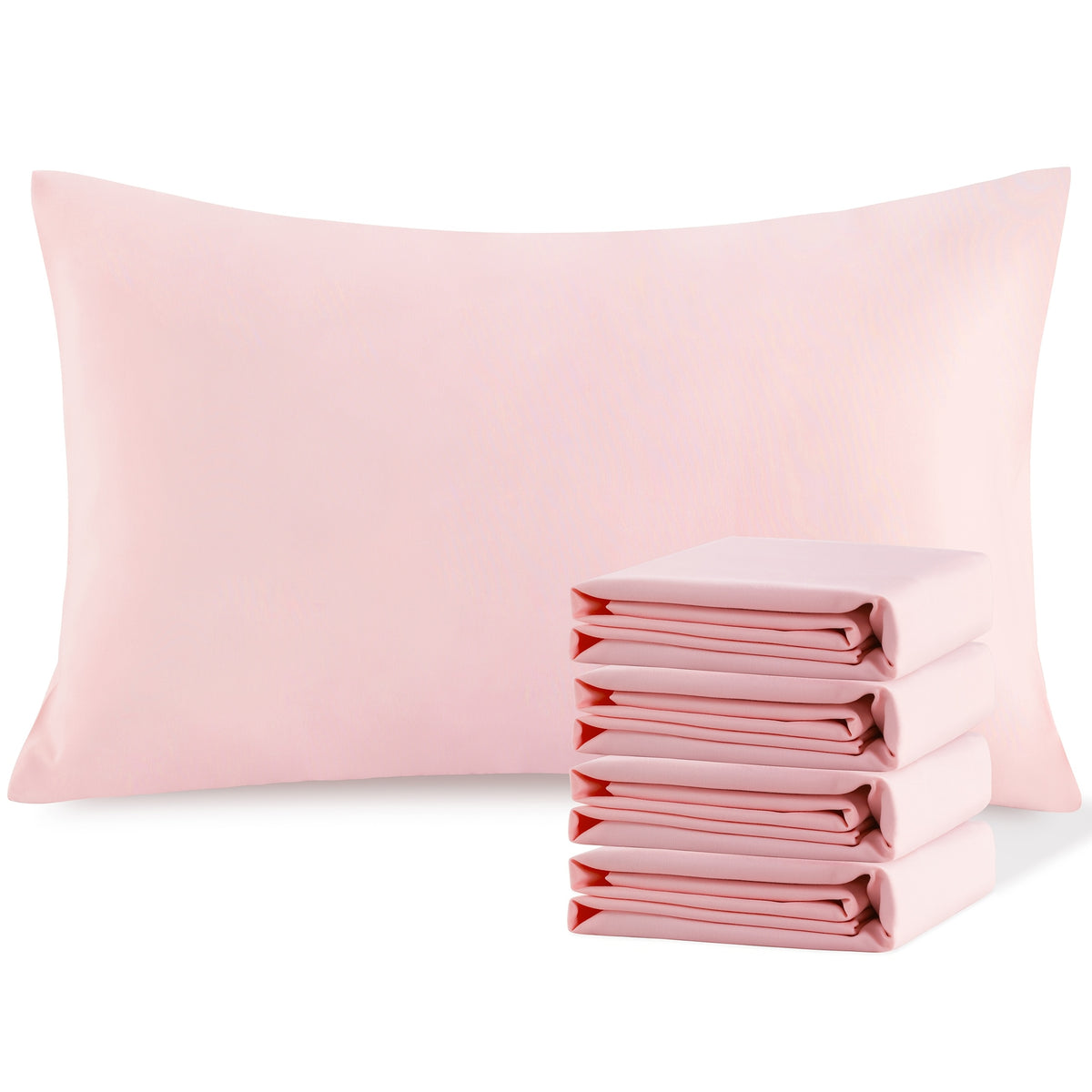 4 Pack 20x30 Brushed Microfiber Pillowcases | Envelope Closure, Soft, Wrinkle-Free, Fade-Resistant, Solid Color, Viscose Blend
