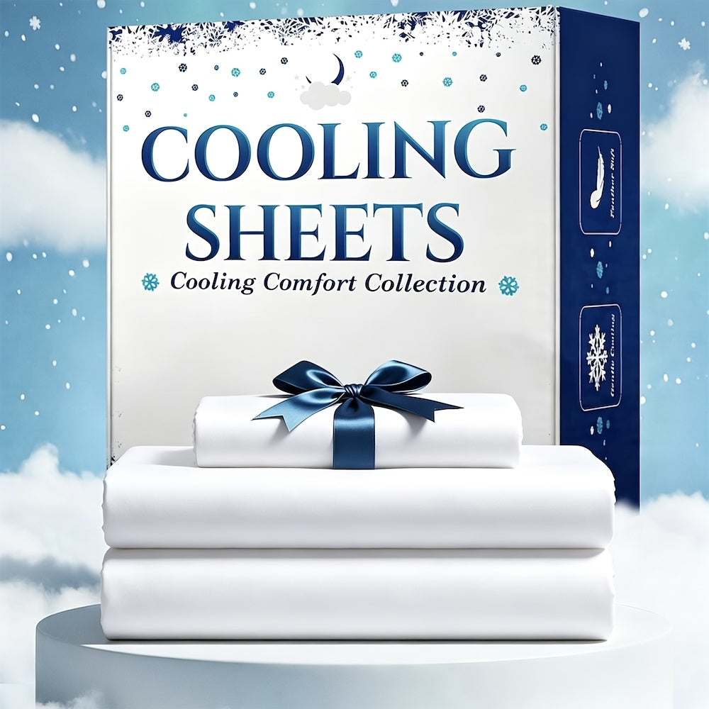 3/4pcs Cooling Bamboo Bed Sheet Set, Kids 4000 TC Extra Deep Pocket 20 Inch Bed Sheet, Luxury Soft Hotel & Cooling Sheet Set for Hot Sleepers, Wrinkle And Shrink Resistant, Fitted Sheet And Flat Sheet And Pillowcases