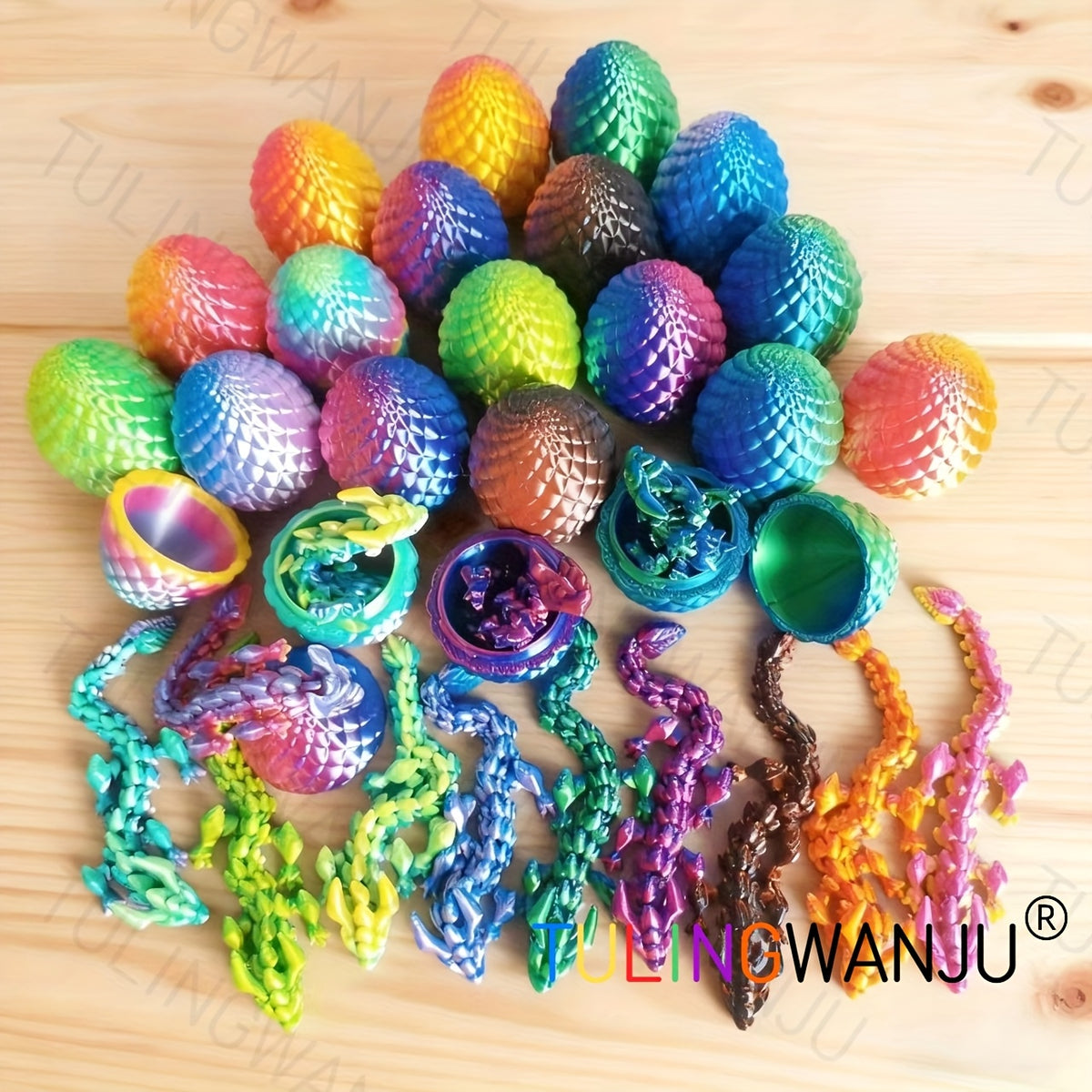 40pcs/20 Sets/Dragon Egg Set Decorative Sculpture (Including 20 Dragons And 20 Dragon Eggs), with a Dragon Body of 4.92 Inches And a Dragon Egg of 2.2 Inches, Suitable for Home Decoration, Holiday Celebrations, Gatherings, Offices, And Living Rooms
