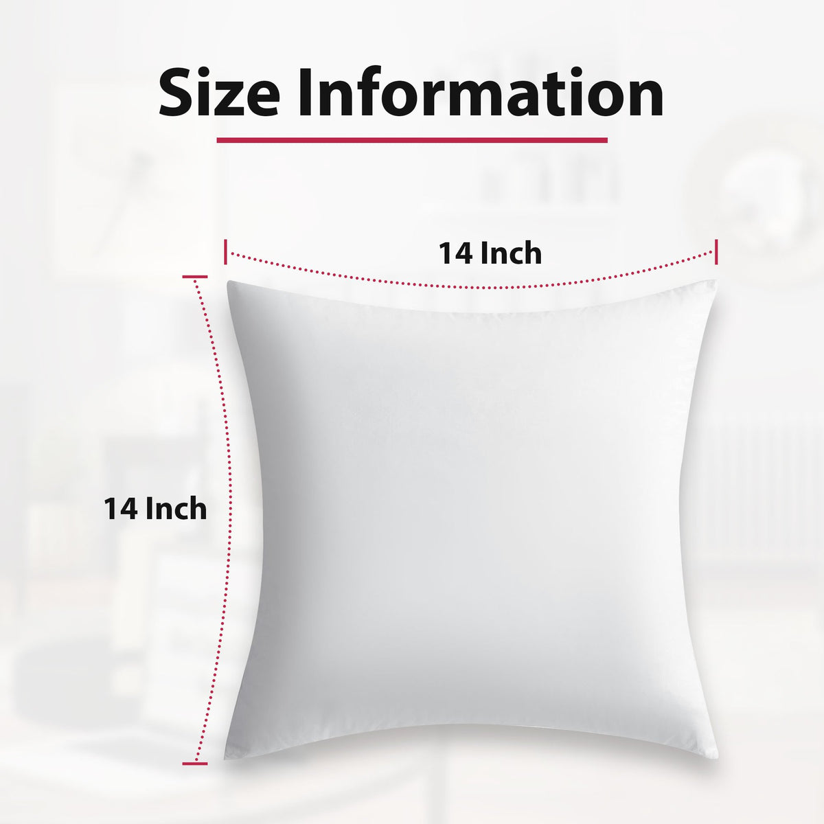 Lux Decor 4/8 Pack Throw Pillows - Down Alternative Pillow Inserts For Decoration - Throw White Pillows For Bed & Couch, Luxury Soft Fluffy Pillows For Living Room, Hypoallergenic Filled Square Cushion Throw Pillow, Washable & Cozy Bedroom Accessories