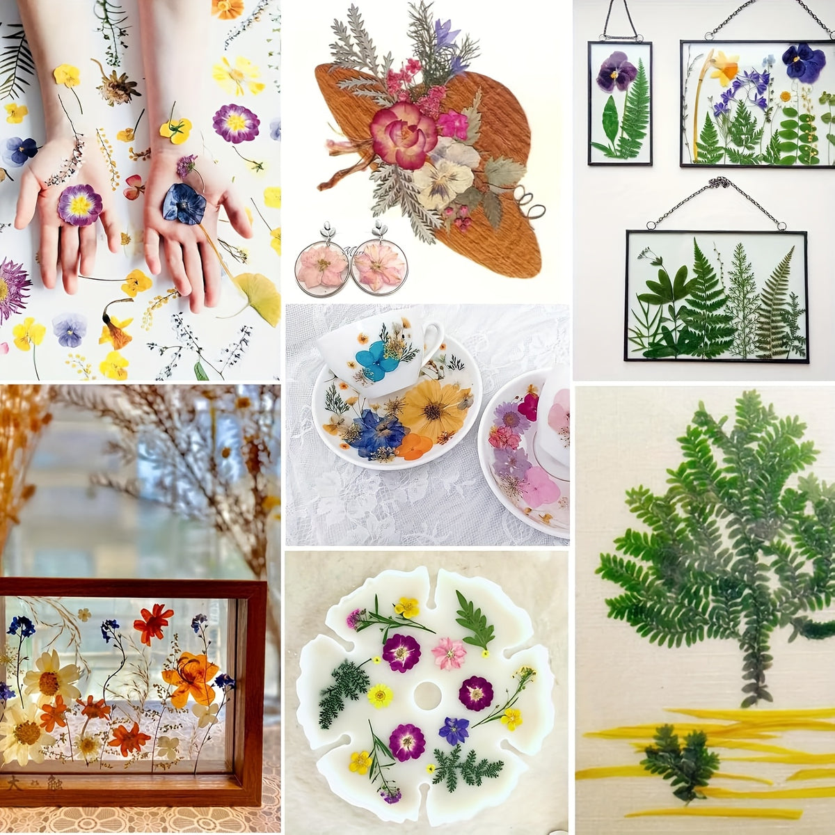 500pcs of Random Materials for Pressed Flowers, Natural Dried Flowers, Resin Molds, Nail Art, Making, Phone Case, Artistic Crafts, Jewelry Making, Scrapbooking, Floral Decorations, Picture Frames, Halloween Decorations, Christmas Gifts, And More