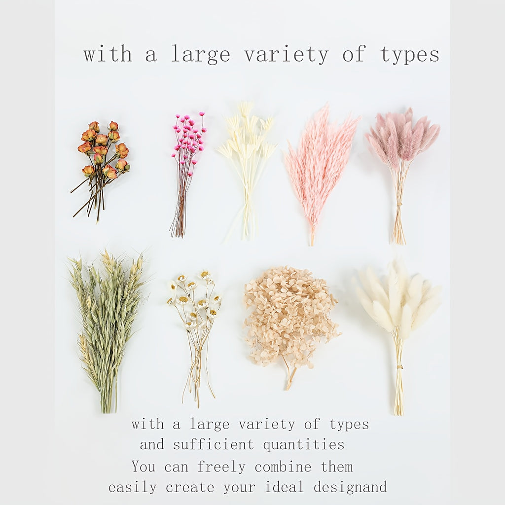 Dried Flower Bouquet with Pampas Grass - Bohemian Wedding Centerpieces, Dried Cake Flowers & Boutonnieres for Groom/Best for Man - Low Maintenance Wedding, & Decor - -Lasting Botanical Arrangement