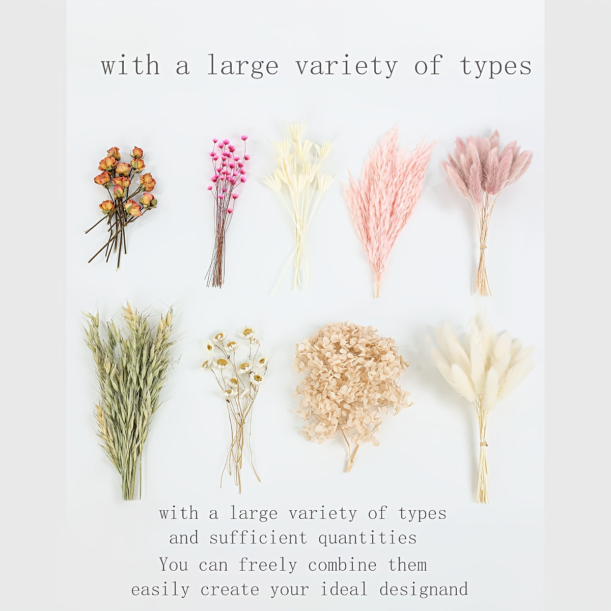 Dried Flower Bouquet with Pampas Grass - Bohemian Wedding Centerpieces, Dried Cake Flowers & Boutonnieres for Groom/Best for Man - Low Maintenance Wedding, & Decor - -Lasting Botanical Arrangement