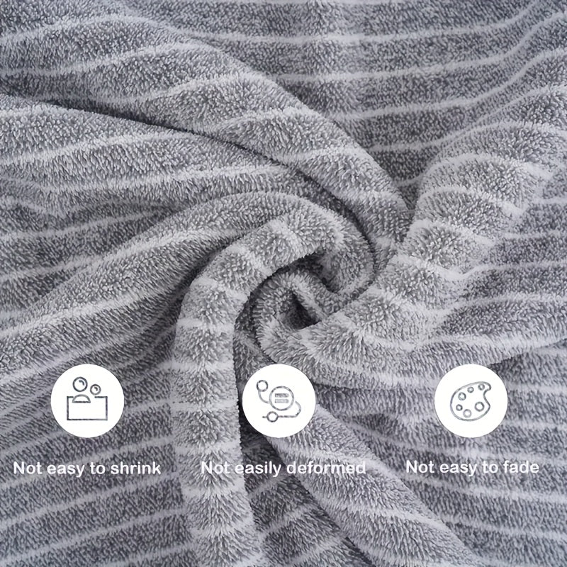 Oversized Bath Sheet and Washcloth Set, 4-Piece Absorbent Quick-Dry Towels with 41.34 x 78.74 Inch Large Towel and Three Square Cloths for Bath and Beach