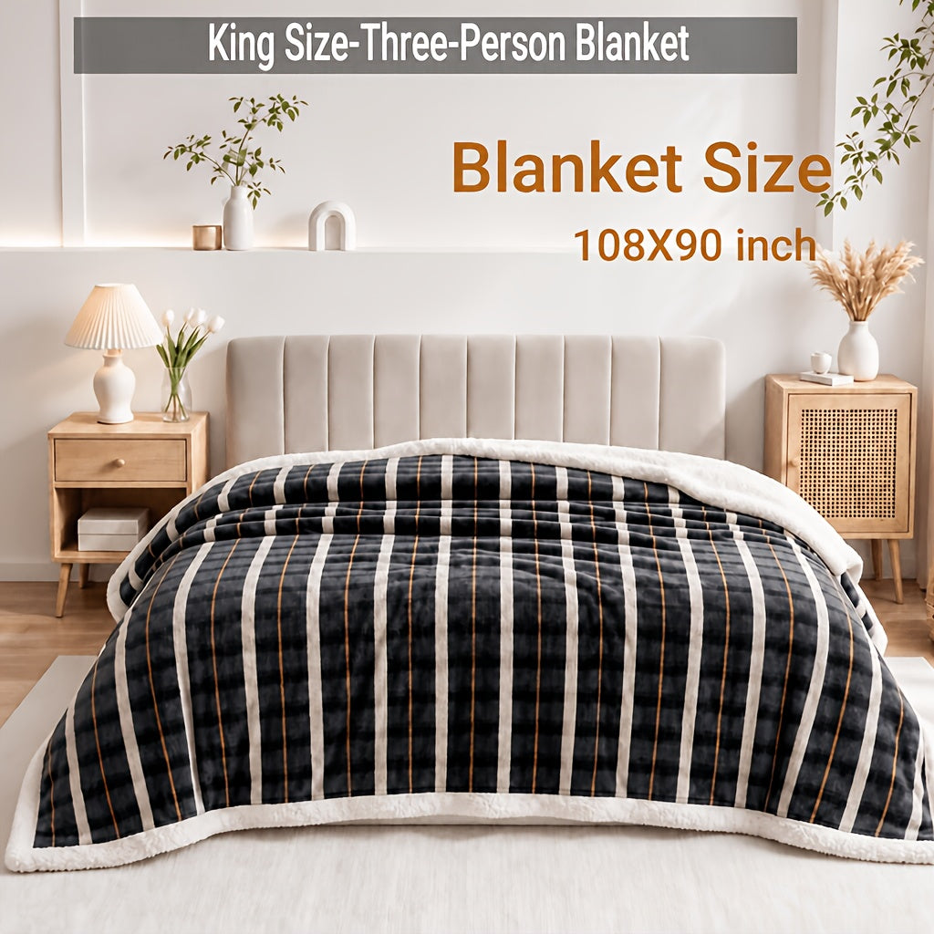 Heavyweight Bed Blanket, High Quality Luxury Fall Blankets, Machine Washable King Size Blanket, Gravity Blanket For Sofa Cover, Blanket For Sofa, Dormitory And Bedroom Cozy Bedding, Fall Room And Bedroom Decor, Halloween Gifts
