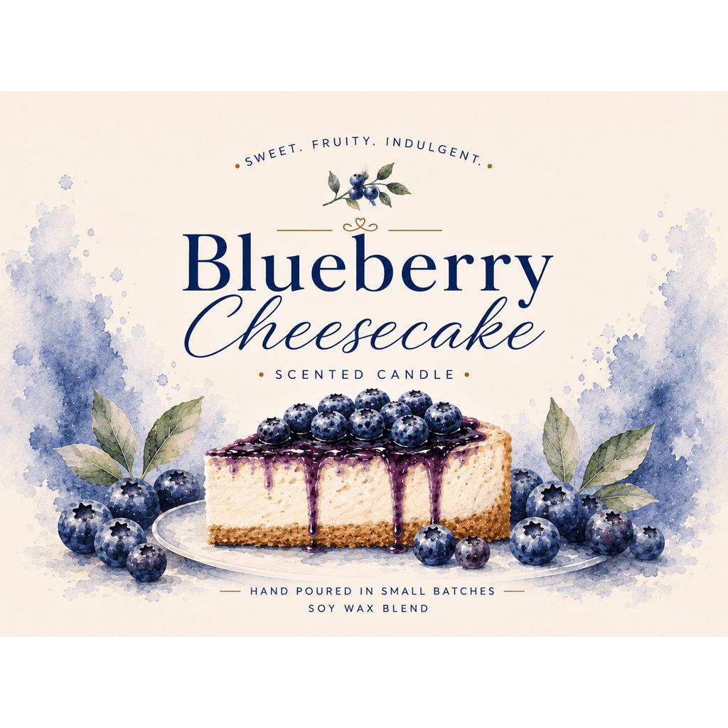 Blueberry Cheesecake Scented Soy Wax Candle