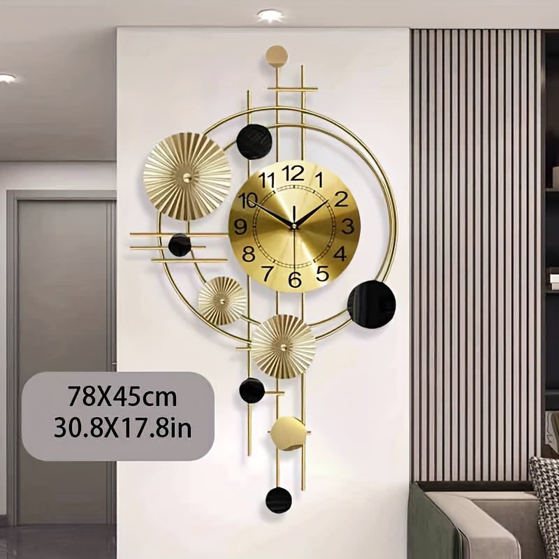 Nordic Modern Clock, Simple and Creative Living Room Nursery Decorative Wall Clock, Home Decor, Hour Hand, Silent, Artistic, Light Luxury Wall Clock, for Room Decor, Living Room Decor, Nursery Decor, Etc. (Split Model)