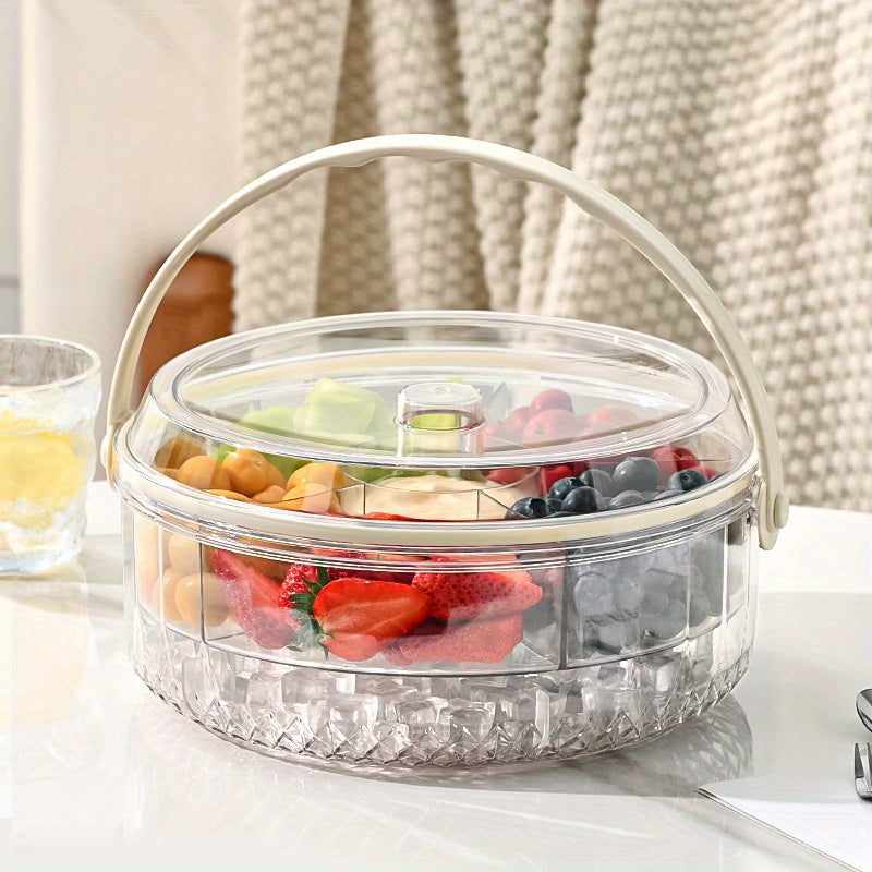 Portable Large Capacity Fruit Preservation Box Sealed Beverage Ice Bucket Outdoor Fruit Beer Champagne Cube of Ice Bucket Portable