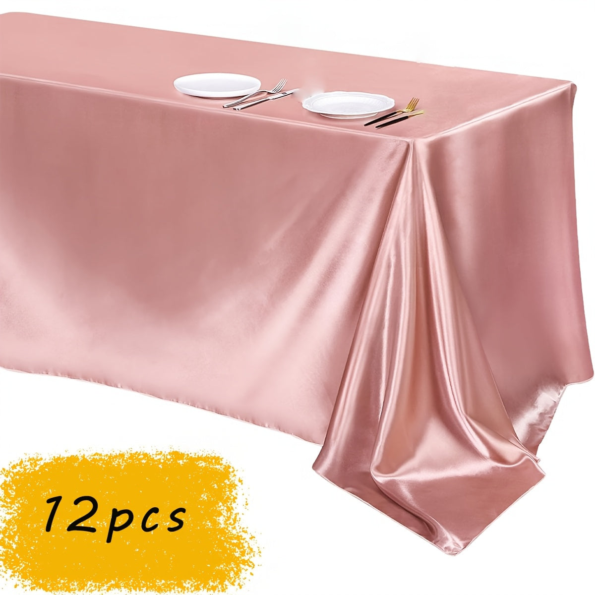 12pcs Satin Tablecloth, 57, Halloween, Christmas