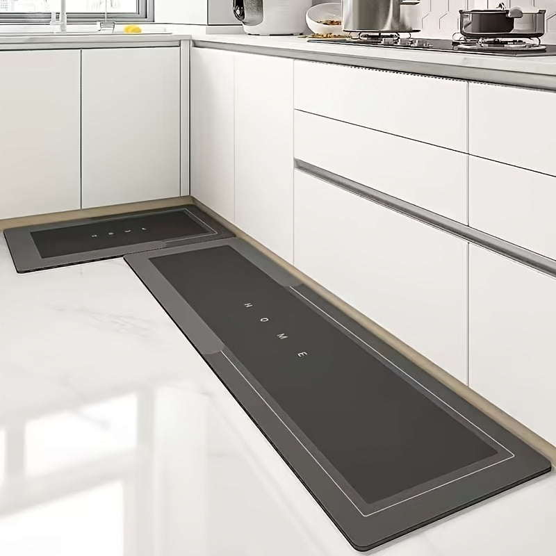 2pcs Water Absorbing And Anti-Slip Kitchen Mat Set: Comprehensive Floor Protection with Decorative Appeal - Machine Washable Suitable for Commercial And Residential Use