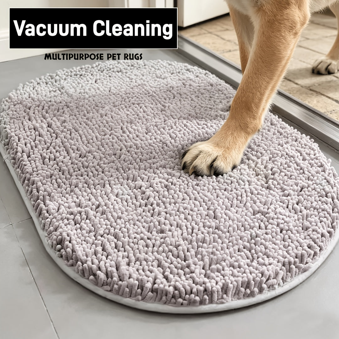 Super Absorbent Microfiber Dog Door Mat for Muddy Paws, Non-Slip Washable Pet Rug, Quick Dry Chenille Entryway Carpet, Indoor Outdoor Carpet, Outside Rug, Outside Rugs, Machine Washable Indoor Outdoor Mat