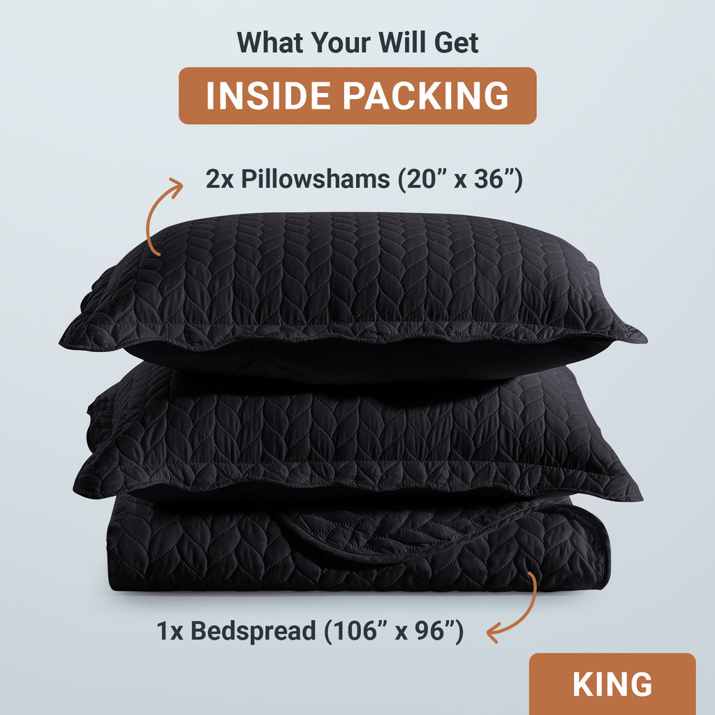 Lightweight Quilted Bedspread – Soft and Breathable Quilt Set, All Season Microfiber Bedding, Modern Style Soft Bedding Set, Twin, Full / Queen, King Sizes, Machine Washable Halloween Christmas
