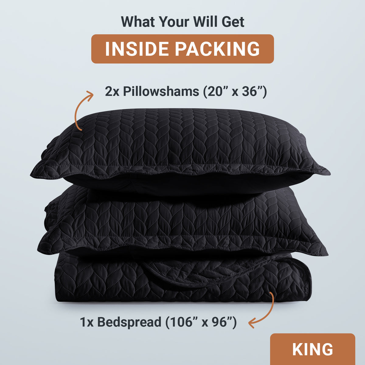 Lightweight Quilted Bedspread – Soft and Breathable Quilt Set, All Season Microfiber Bedding, Modern Style Soft Bedding Set, Twin, Full / Queen, King Sizes, Machine Washable Halloween Christmas