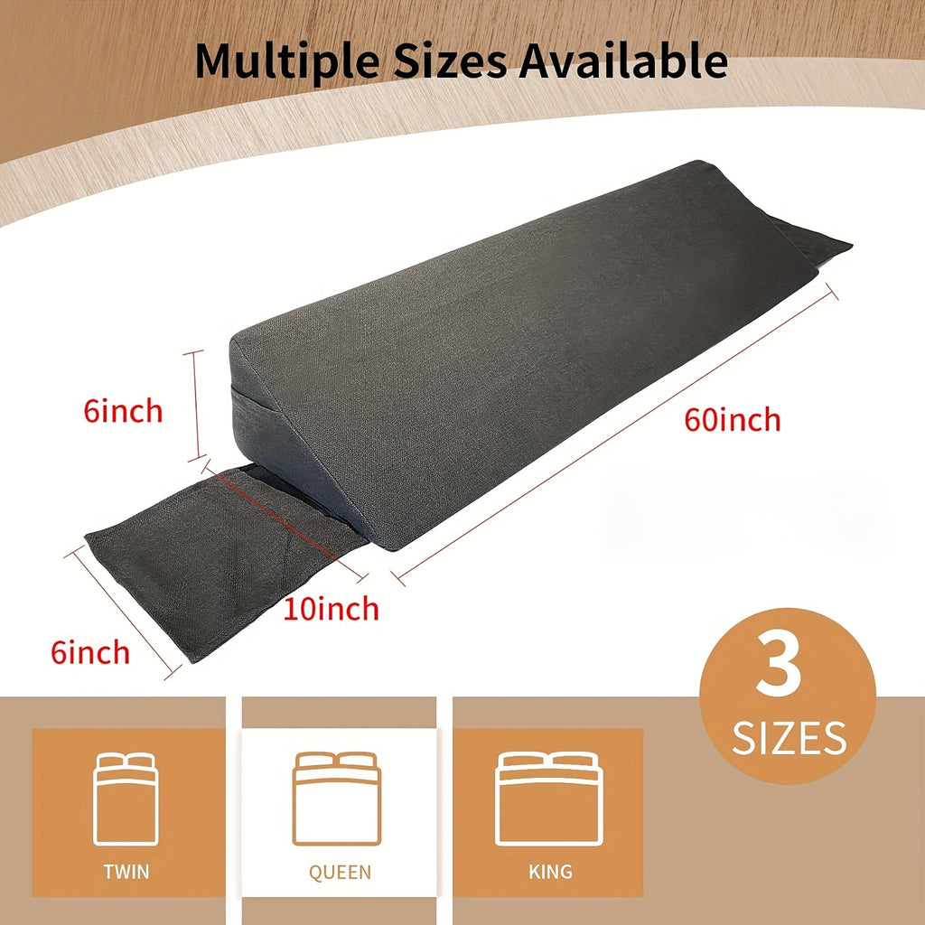 Bed Wedge Pillow for Headboard, Bed Gap Filler, Triangle Pillow Wedge for Rest Sleeping Reading, Between Your Headboard and Mattress