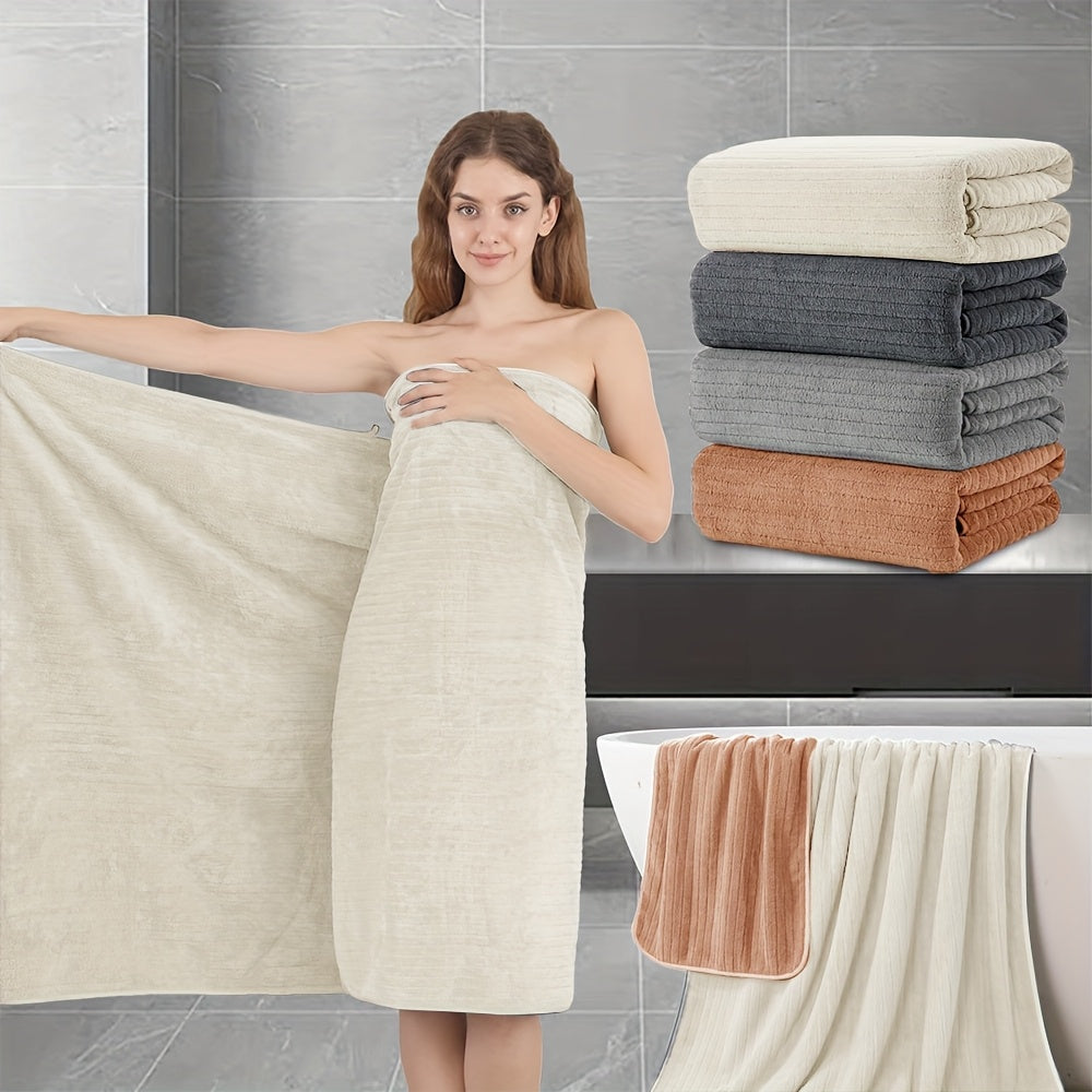4pcs Extra-Large Bath Towels 31 X 62 Inches - Quick-Dry, Super Absorbent And Skin-Friendly, Plush Yet Lightweight, 285 GSM - Perfect for Bathroom