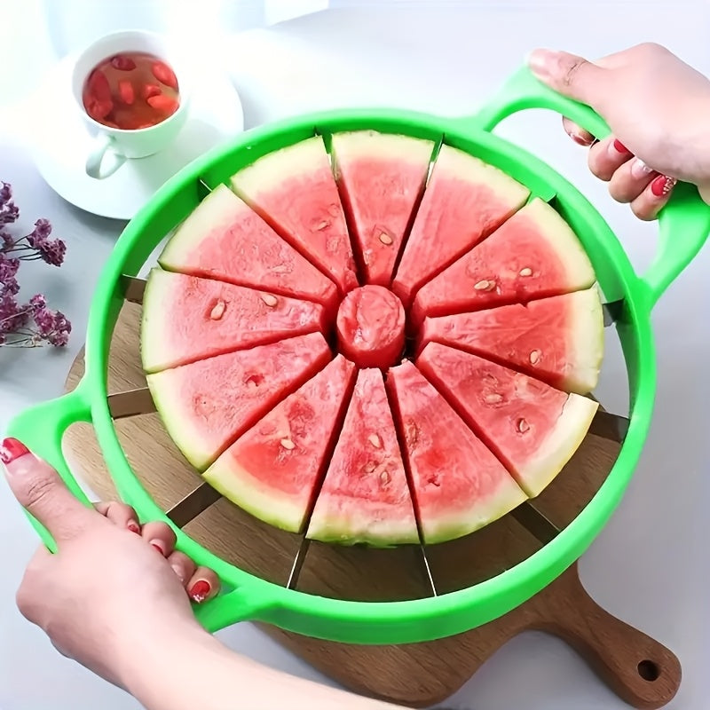 1pc Watermelon Slicer, Creative Watermelon Cutter, Stainless Steel Watermelon Divider, Reusable Watermelon Slicer, Fruit Divider - Kitchen Creative Gadgets, Kitchen Supplies, Kitchen Supplies Accessories