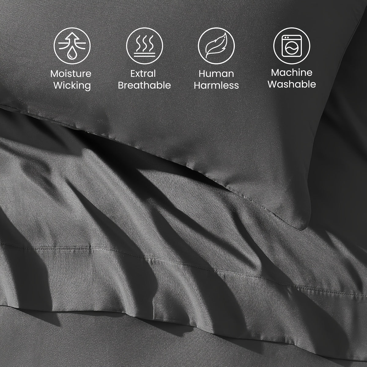 Extra Deep Pocket 10%Bamboo Fiber Bed Sheet Set - Breathable Bed Sheet - Luxury Hotel Bed Sheet Set - Soft, Wrinkle-Resistant, And Comfortable - Easily Fits Extra Deep Mattresses. Includes Pillowcases, Flat Sheet, And Fitted Sheet