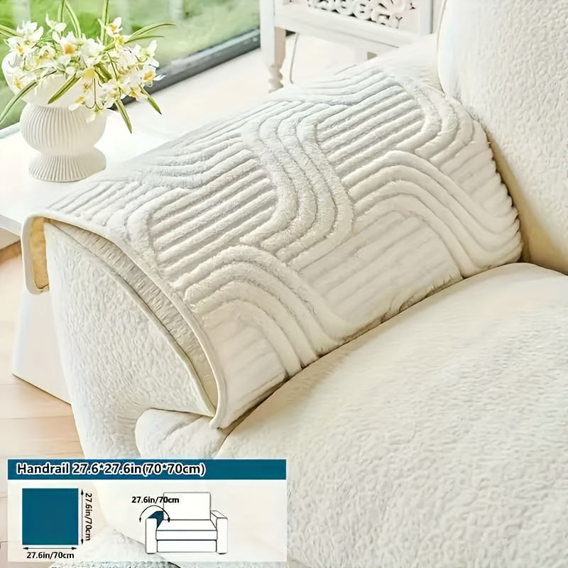 Modern Luxury Faux Non-Slip Sofa Pad, Bohemian Plush Slipcover, Non-slip, All Season, Easy Care, Machine Washable, Pet Friendly, Soft And Comfortable - Perfect for Living Rooms, Bedrooms, Office Home Decor