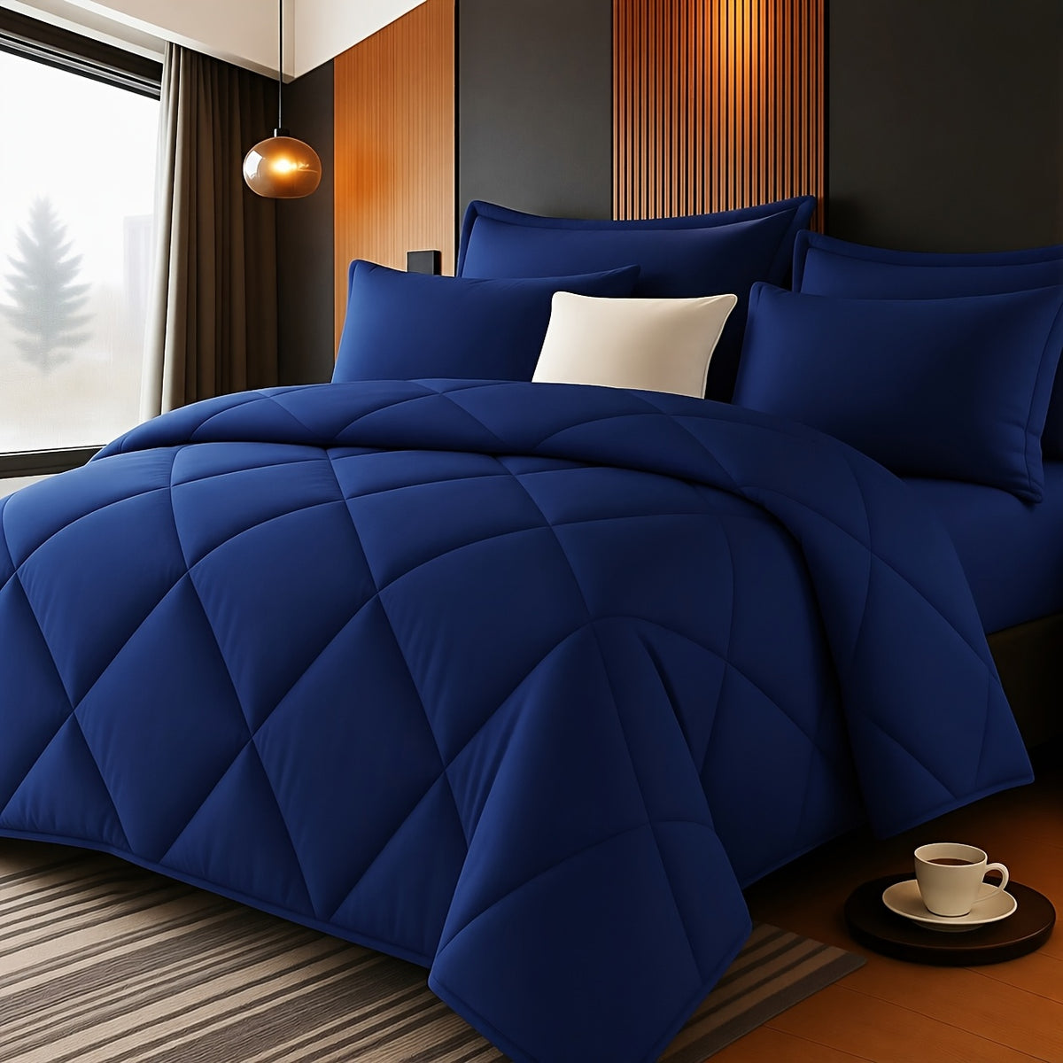 2/3pcs Solid Color Diamond Pattern Large & Extra-Large Bed Sheet Sets Soft Comfortable And Ultra-fine Fiber Filled Lightweight Fabric Breathable Quilt Easy to Take Care Of Equipped with Quilts And Pillowcases Luxurious Quality & Ideal Gift