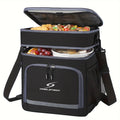 Multi Compartment Insulated Lunch Bag, Double or Three Layer Cooler Tote with Front Pocket and Side Mesh Pockets for Work Meals, Picnics and Travel