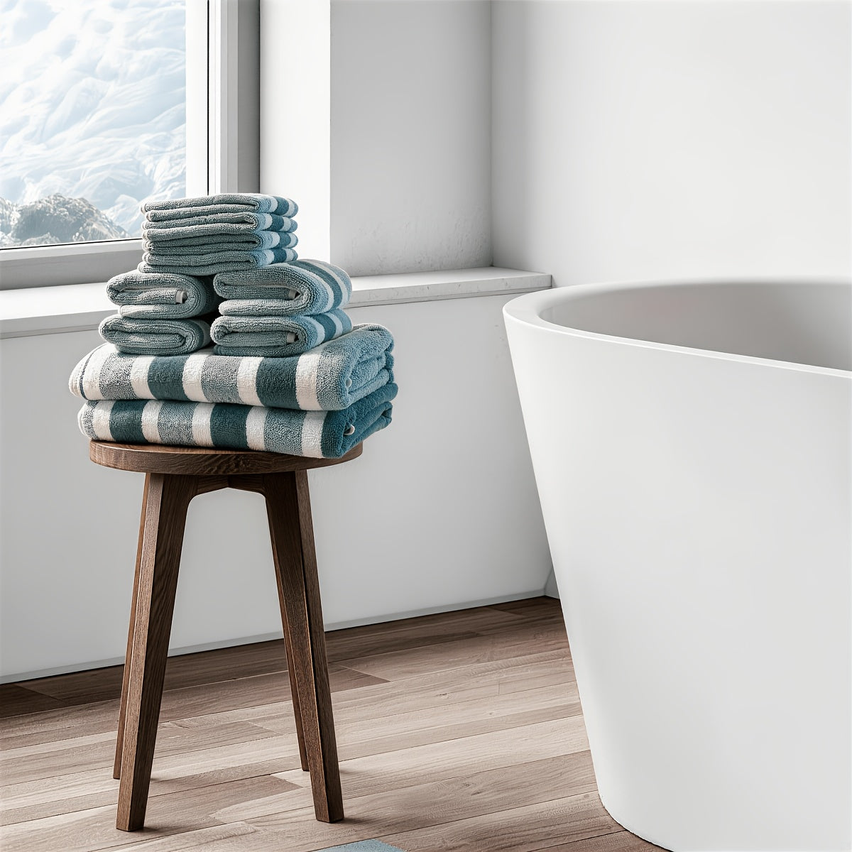 10pcs/3pcs/1pc Towel Set, No Hair Loss, Super Water Absorption, Ultra-Soft Microfiber Beach Towels for Adults, Super Soft Five-star Hotel Standard Two-color Striped Interval Bath Towel Combination(11.81x11.81inch, 13.78x29.53inch, 27.56x55.12inch)