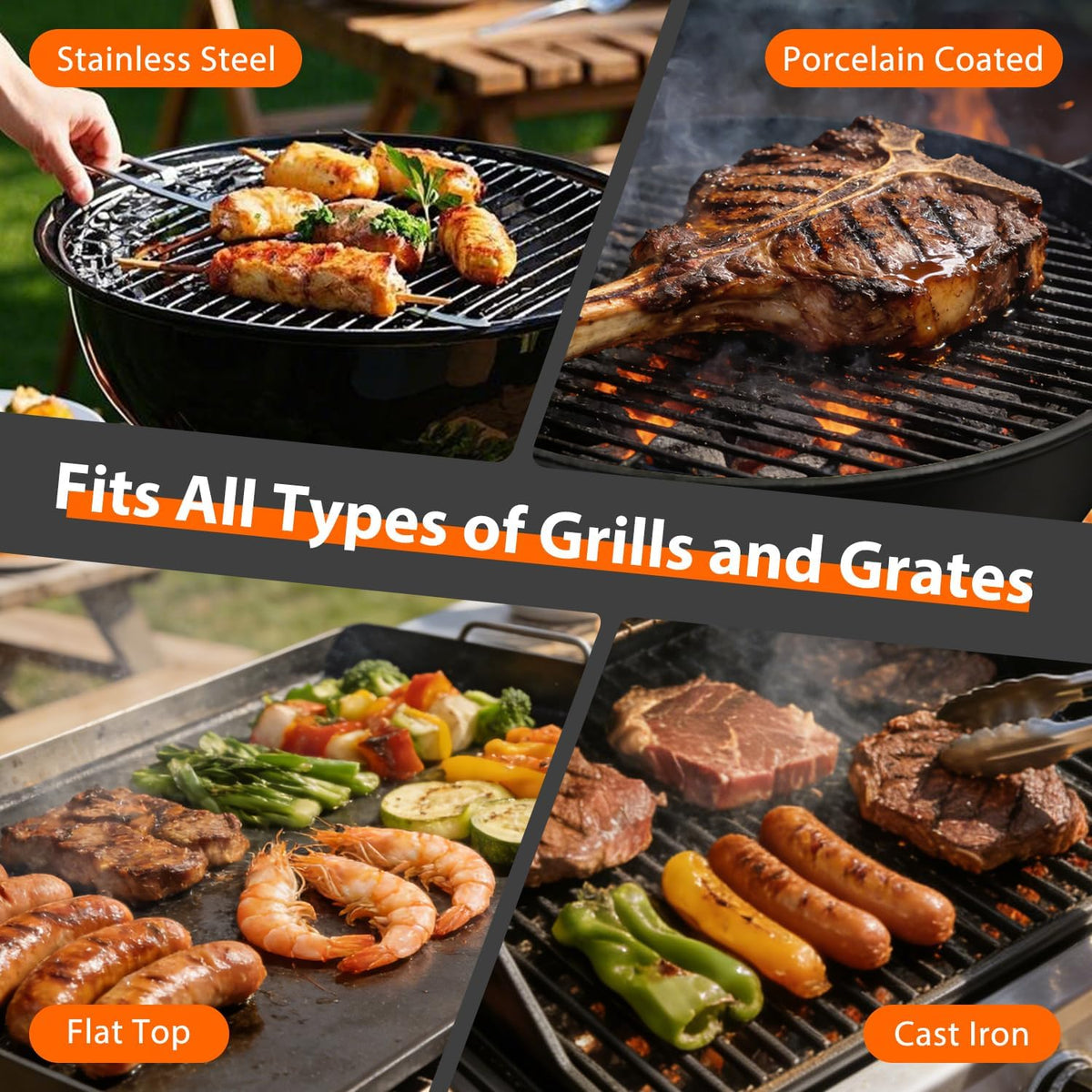 [Portable Outdoor BBQ Scrubber] Cordless Electric Grill Brush, 800 RPM Rotating Grill Cleaner, 2000Mah Rechargeable Battery, 304 Stainless Steel Bristles BBQ Cleaning Tool, Includes Replacement Brush Head And 1 Pair Gloves, Portable Outdoor Barbecue Grill