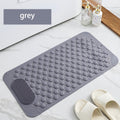 Foot Scrubber Bath Mat, Rectangular PVC Shower Mat with Raised Massage Buttons and Drainage Holes in Six Colors for Everyday Bathroom Routines
