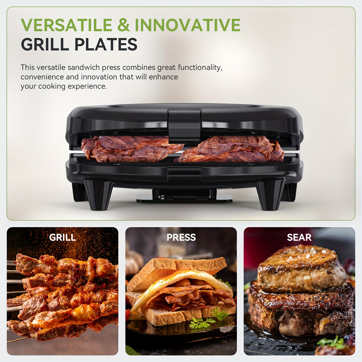 2-Sandwich Maker, Non-Stick Belgian Waffle Iron With Indicator Lights, 750W Rapid Heating, Cool Touch Handle, Easy-to-Clean Plates, Compact Design For Breakfast, Snacks, and Desserts