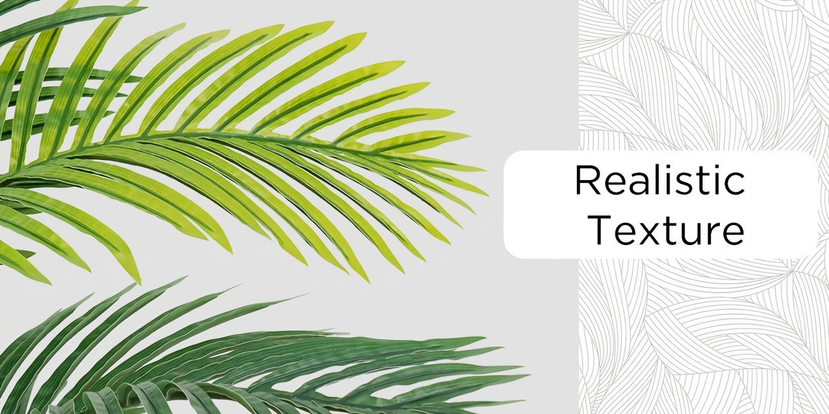 4/5/6ft Artificial Palm Tree, Tall Faux Palm with Bare Stem/Black/White Planter Options, UV-Resistant Realistic Dense Leaves, Tropical Floor Plant Zero Maintenance Easy Assembly Fake Tree for Living Room, Front Porch, Patio, Office & Commercial Decor