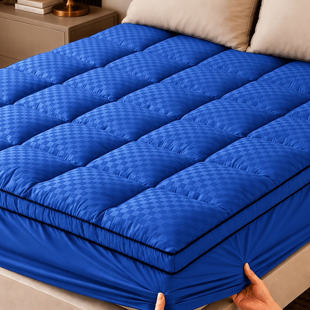 Mattress Topper, Mattress Pad Pillow Top Mattress Cover Quilted Fitted Mattress Protector Top Stretches Up 8-21" Deep Pocket 1000GSM