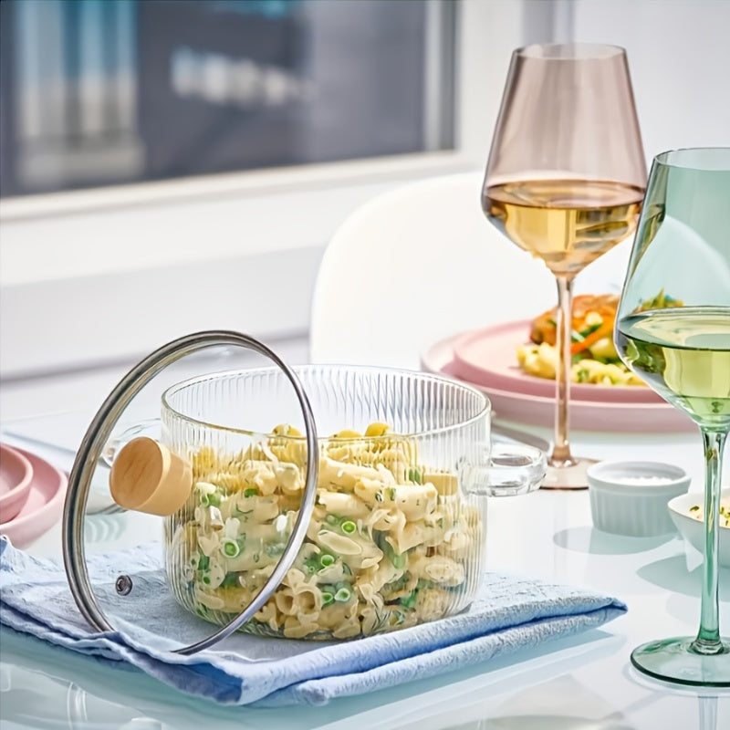 Safe for Stovetop Use, Can Be Cleaned in a Dishwasher, Resistant to Heat, Made of Borosilicate Glass, Ideal for Soups, Milk, Baby Food, Noodles, And More - a Favored Option for Both Home And Hospitality Settings.