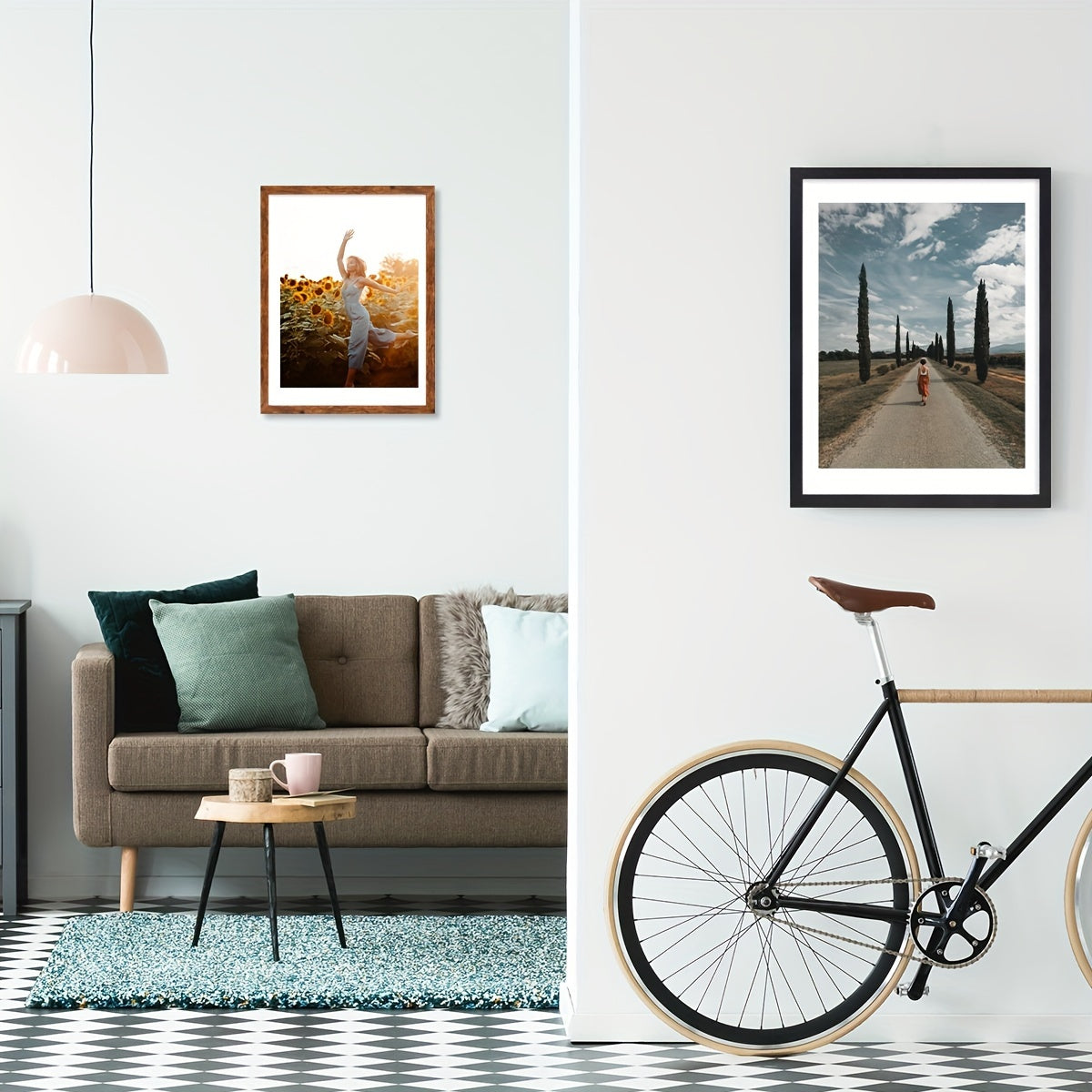 3pcs Classic Style 12x16in Vertical Oblong Poster Frames, Manufactured Wood Wall Decor for Bedroom and Office, Horizontal & Vertical Hanging, No Electricity Needed, Cute Room Decor, Multi-color, Photo Frames, Without Photo Paper
