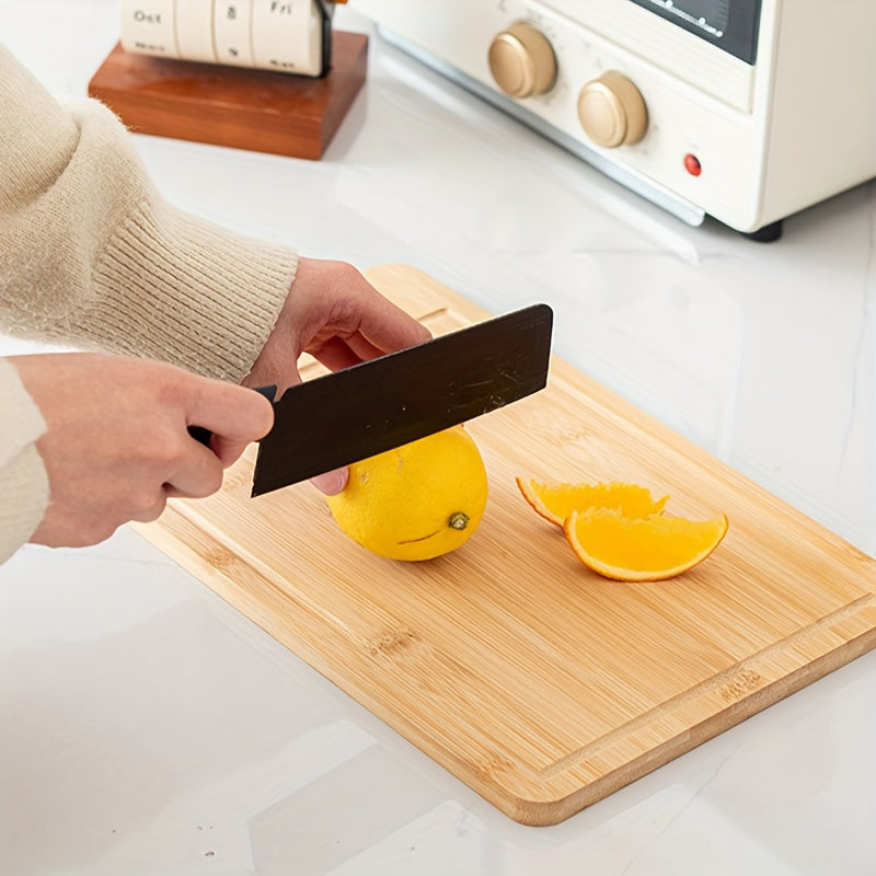 Bamboo Cutting Board - Double-sided Cutting Board, Vertical Kitchen Cutting Board, Kitchen Small Tool, 1/3pcs Set With Juice Trough, Suitable For Cutting Meat, Vegetables, Bread And Wooden Cutting Board