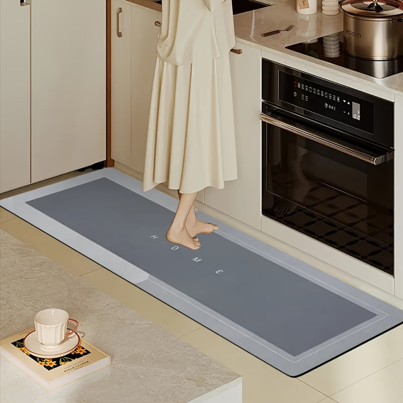 2pcs Premium Diatomaceous Earth Kitchen Floor Mats - Super Absorbent, Fast Drying, Non-Slip Rubber Backing, Polyester, Large Size Suitable for Bathroom And Living Room, Hotel, Commercial Cleaning Use, Ideal Choice