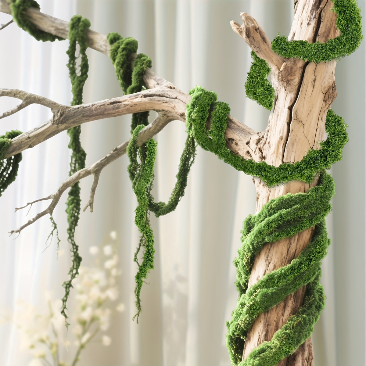 196.85inch/118.11inch/59.06inch Artificial Vine, Decorative Moss Vines, Home Decoration Plants, Can Be Used For Wall Decoration, Wedding Background, Fence, Garden Decoration, Christmas, Party Decoration, Festival Decoration