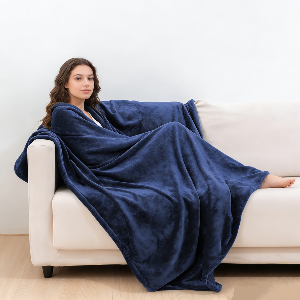 1pc Orhopui Faux Rabbit Fleece Blanket, Soft Warm Throw Blanket, For Bedroom Guest Room Living Room Student Dormitory Car Sofa Travel, Multifunctional Blanket, For All Season, Random Colors Are Available As An Option.