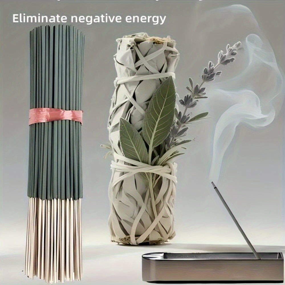 160 Long White Sage Sticks | 8.66 Inch Natural Fragrance | Meditation Yoga Meditation Fragrance | Long-Lasting Fresh Fragrance