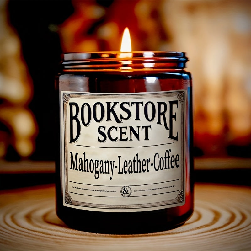 Bookstore Scented Soybean Candle - High-quality Scented Candle With A Nostalgic Bookish Aroma And A Long Burning Time.The Perfect Gift For Book Lovers, Relaxation And Home Decoration. Mother'S Day Gift Teacher'S Gratitude Gift