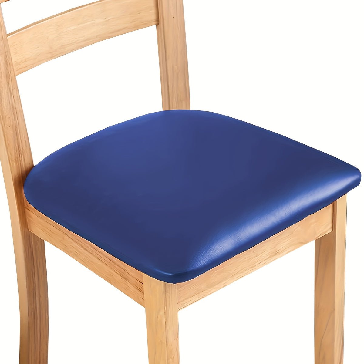 4/6pcs 100% Waterproof PU Fabric Dining Chair Slipcovers, Removable Upholstered Chair Cushion Cover for Dining Room, Hotel, Kitchen, And Home Decor, Fits A Variety Of Seat Styles, Halloween Home Decorations, Black Seat Cushion