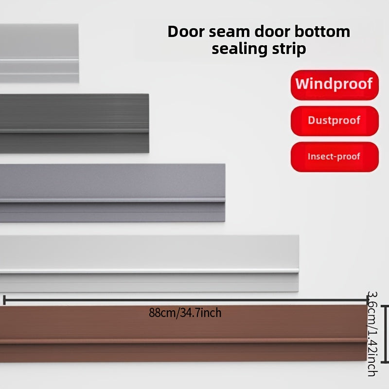 Weatherproof Door Bottom Seal - Thickened Anti-theft, Soundproof and Waterproof Self-adhesive Glass and Wood Door Seals, Home Decorating Weatherproof Insulation, Sealant Waterproofing