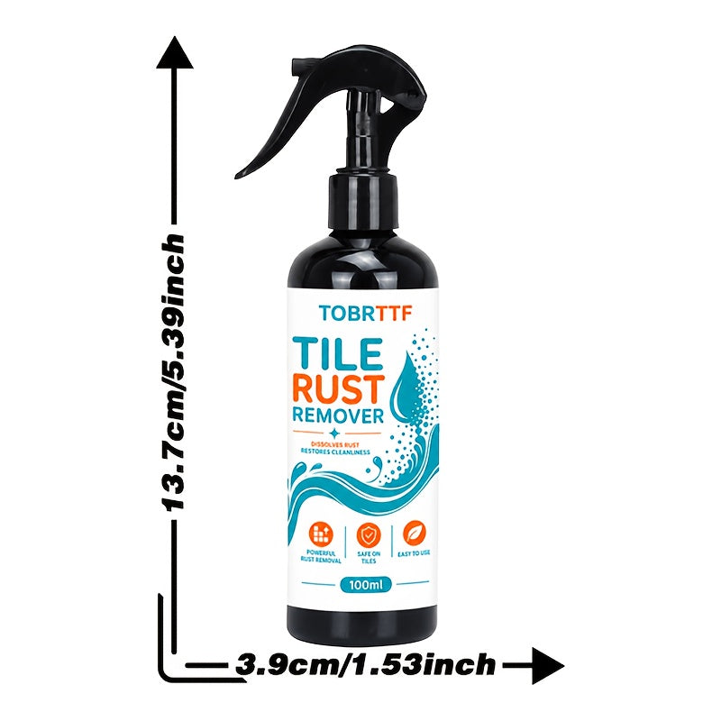 Bathroom/Ceramic Rust Remover - Eliminates Rust Stains, Water Marks, Yellow Spots, And Limescale. Cleans Stains, Restores Surface Shine. Gentle Formula, Glaze-Safe. Suitable for Bathtubs, Sinks, Faucets, Tiles, Toilets