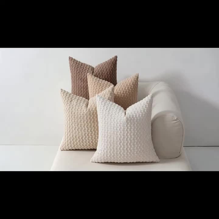 4 Soft Velvet Modern Double-sided Design Sofa Pillowcases, Office Chair Backrest Pillowcases, Bedside Cushion Covers, and Machine-washable Sofa and Bed Decorative Cushion Covers