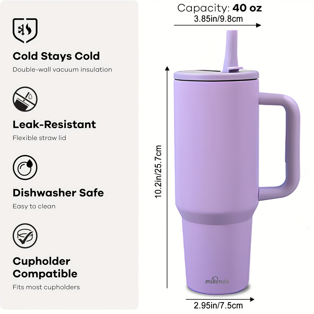 1pc Foldable Straw Stainless Steel Insulated Tumbler with Lid And Straw, Double Wall, 6 Colors Available, Keeps Hot 12H/Cold 24H, Suitable for Home, Office, Car, And Travel, Great for Christmas, Thanksgiving, And Birthday Gifts, Local Warehouse.