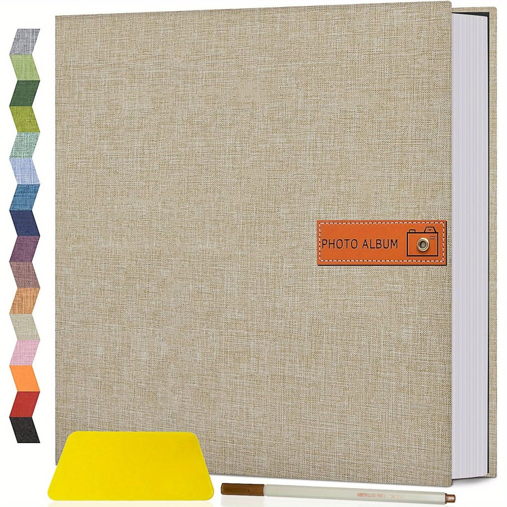 1pc Large Photo Album Self-Adhesive 4X6 5X7 8X10 Scrapbook Album Picture Book, Gifts for Mom, Family Baby And Wedding, with Metal Pen And Plastic Board Photo Album Book Valentine'S Day Gifts Mother'S Day Gift